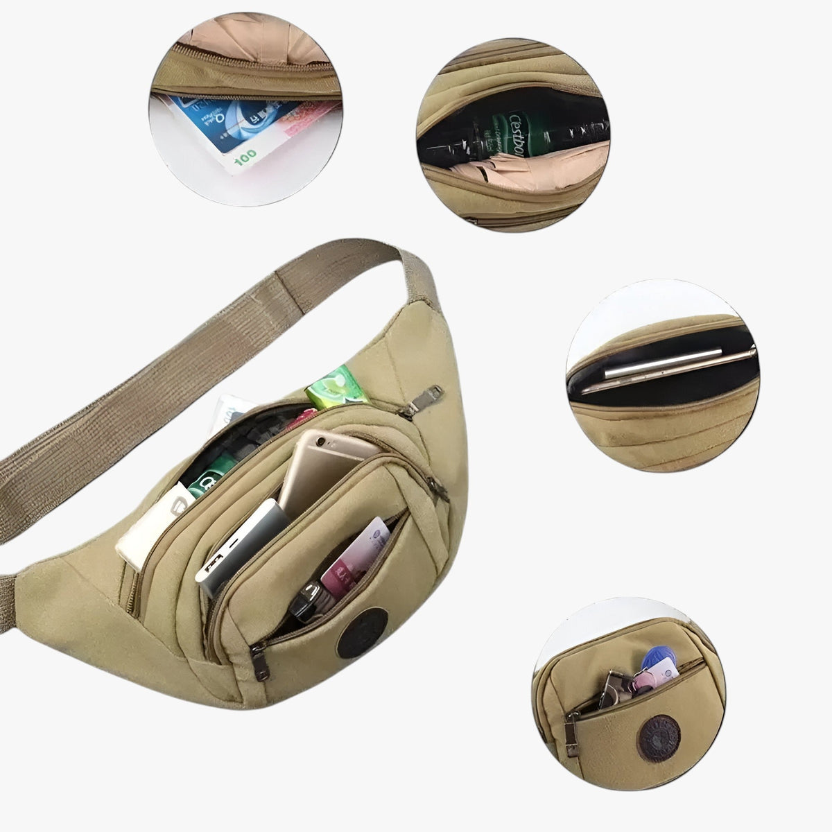 Lightweight Waterproof Outdoor Belt Bag for Hikes and Travel