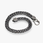 Handgeweven vossenstaartarmband in sterling zilver, 5 mm