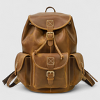 Premium Tanned Leather Backpack with Refined Finish