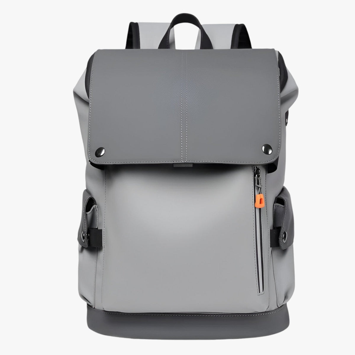 Waterproof PU Leather Laptop Backpack with USB Charger Port