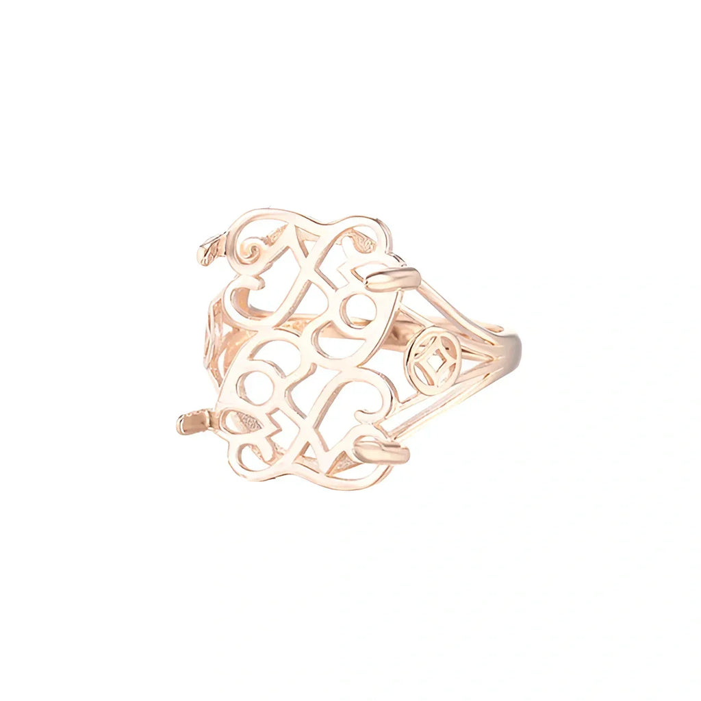 Vintage-Style Openwork Gold-Tone Ring
