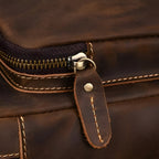Men's Genuine Cowhide Leather Tablet Satchel Bag
