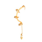 Gebeeldhouwde earcuff met ketting
