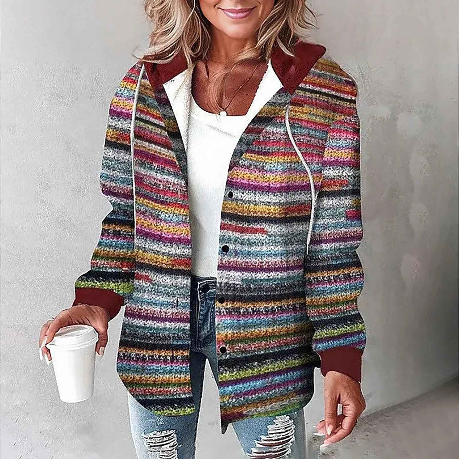 Slim Warm Jacket with a Feminine Line for Cold Days