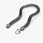 Handgeweven vossenstaartarmband in sterling zilver, 5 mm