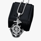 Anchor Pendant Necklace with Gold-Plated Finish