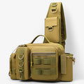 Two-Compartment Nylon Fishing Backpack with Rod Holder