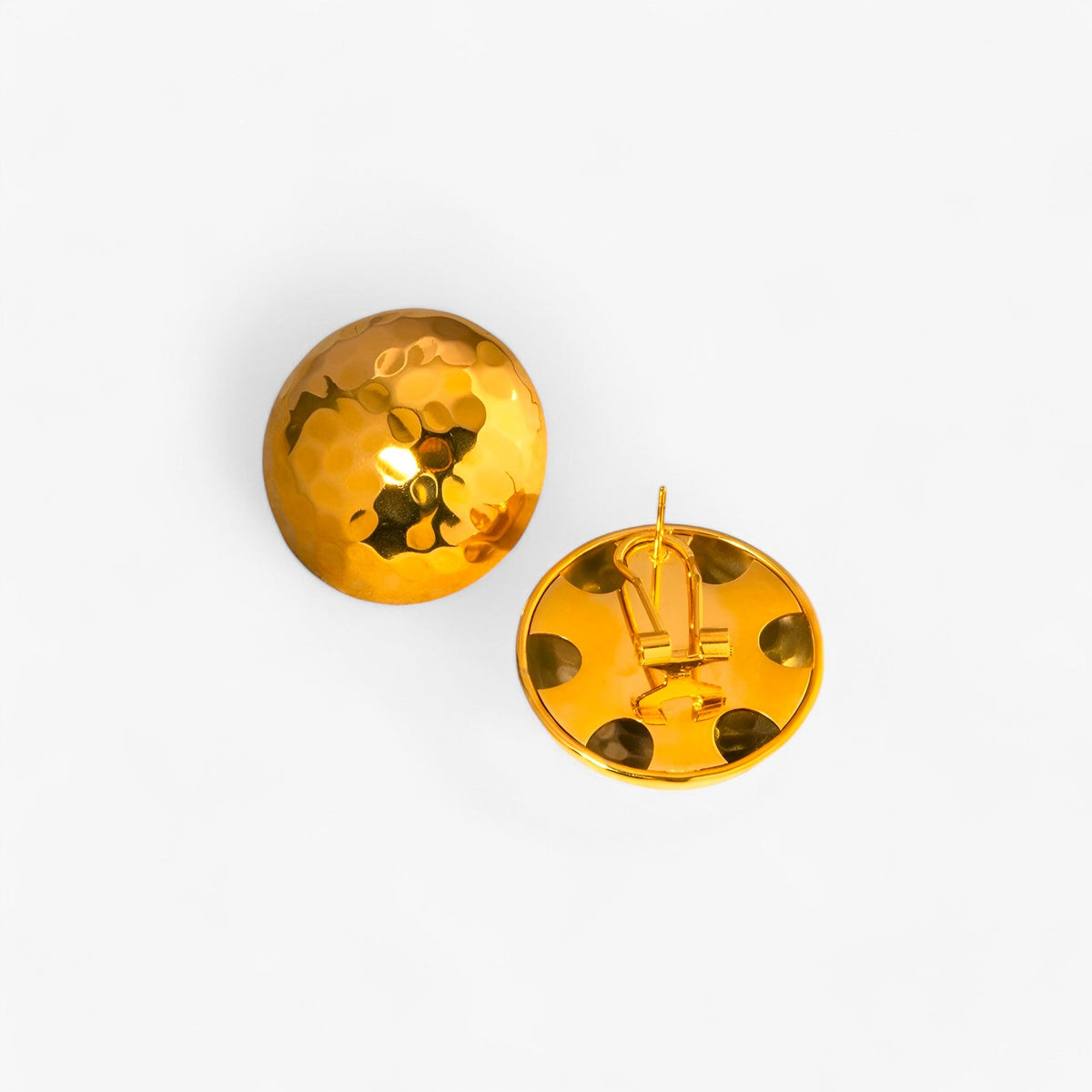 Classic Gold-Tone Earrings in Stainless Steel
