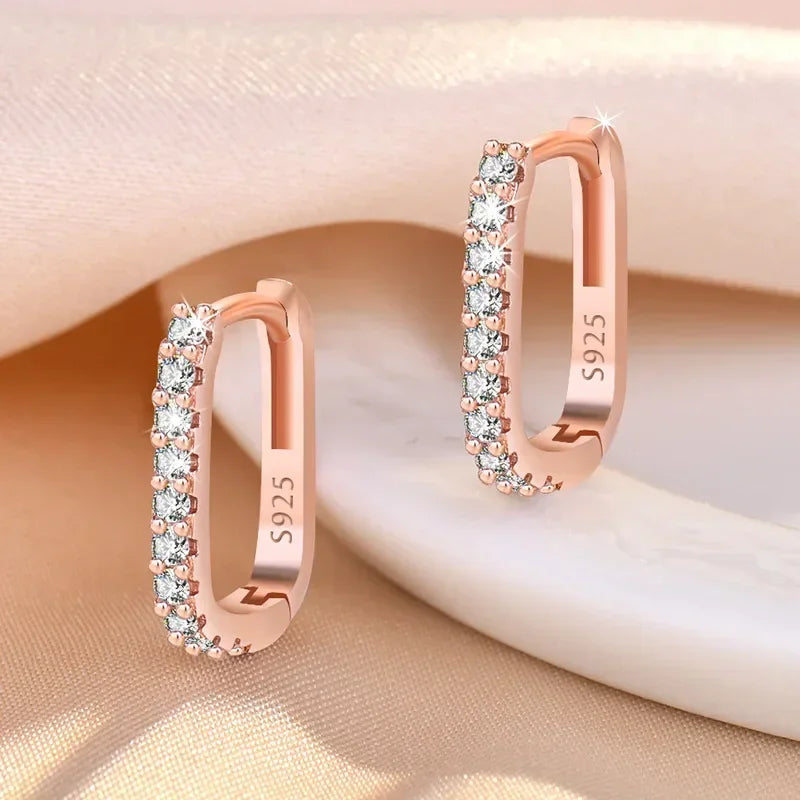 Rose Gold-Tone Hoop Earrings