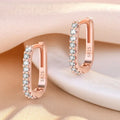 Rose Gold-Tone Hoop Earrings