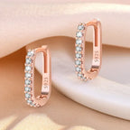 Rose Gold-Tone Hoop Earrings