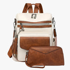 Elegant Soft Leather Backpack with Laptop Space