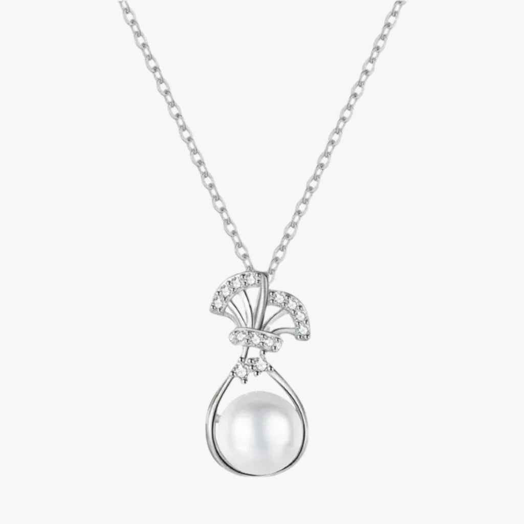 Choker met tashanger en imitatieparel