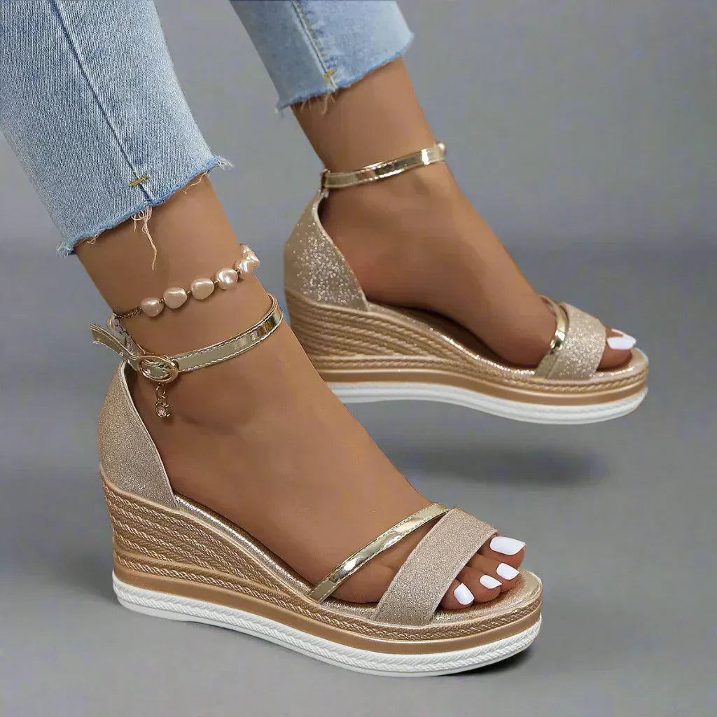 Wedge Ankle Strap Sandals