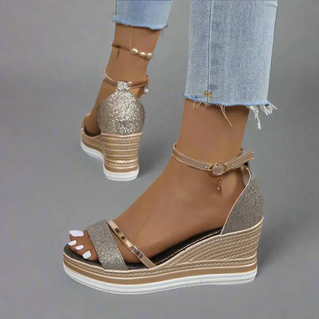 Wedge Ankle Strap Sandals