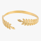 Laurel Leaf Cuff Bracelet with Adjustable Fit