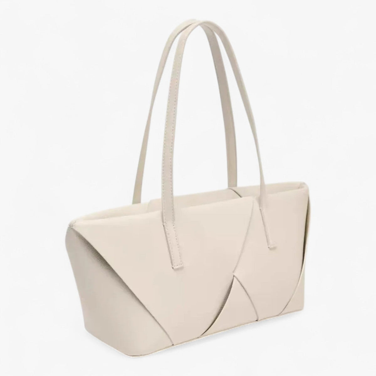 Structured Smooth Leather Minimalist Crossbody Bag