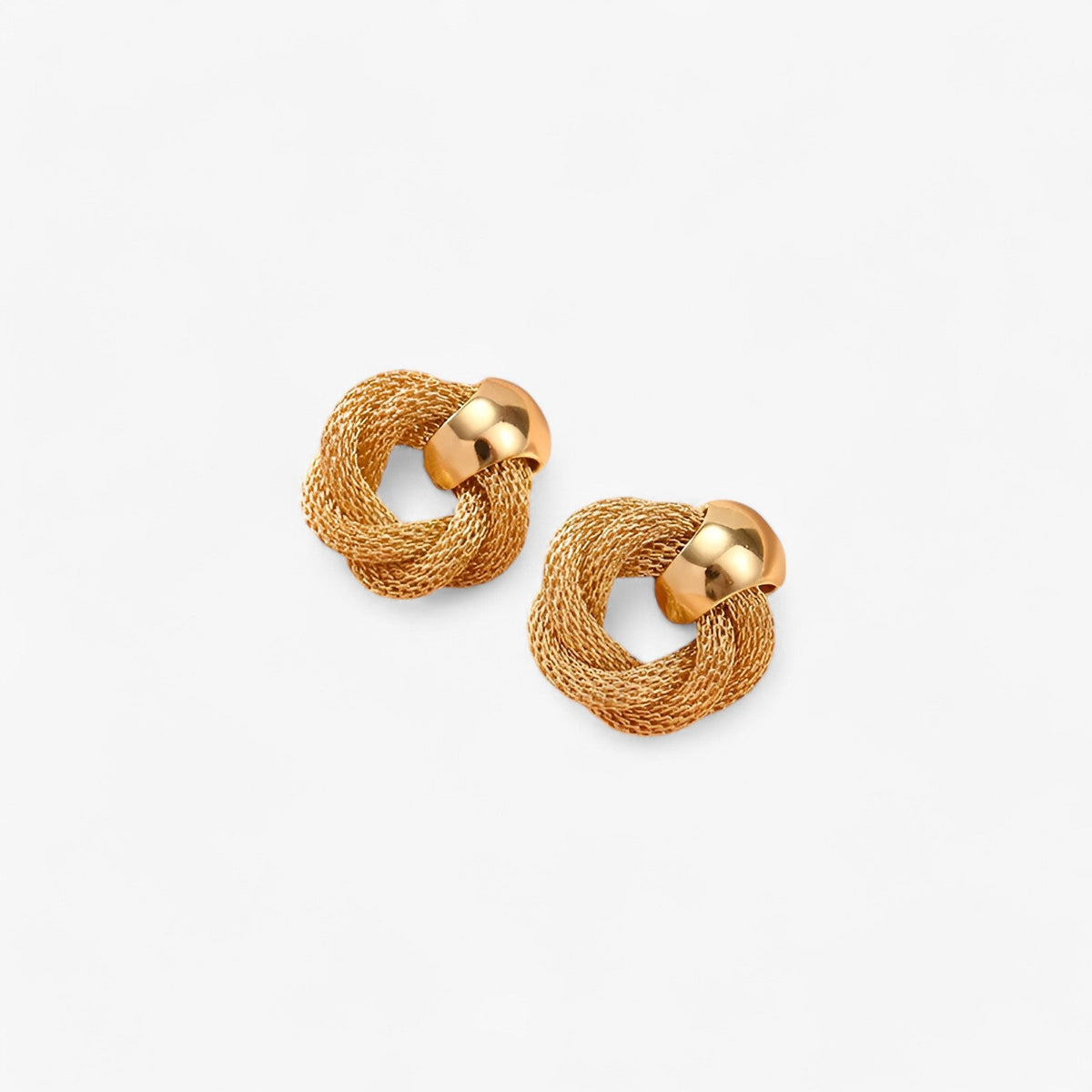 Twisted Vintage-Style Earrings in Gold-Tone
