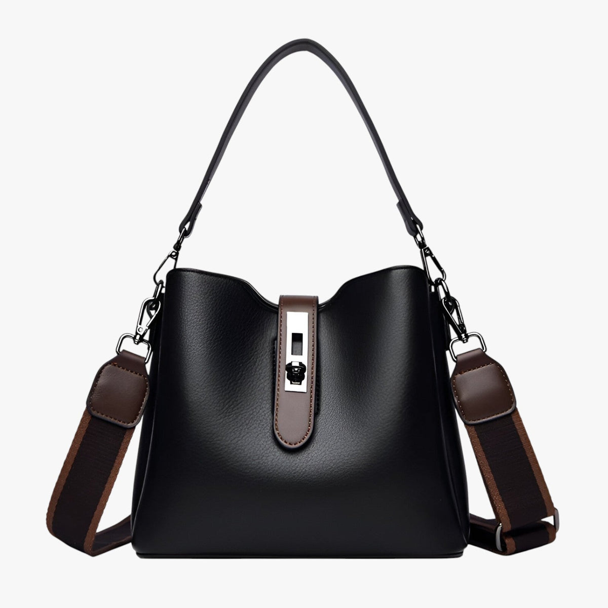 Soft PU Leather Clean-Lined Everyday Shoulder Bag