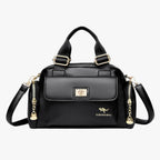 Multifunctional PU Leather Handbag with Organised Pockets