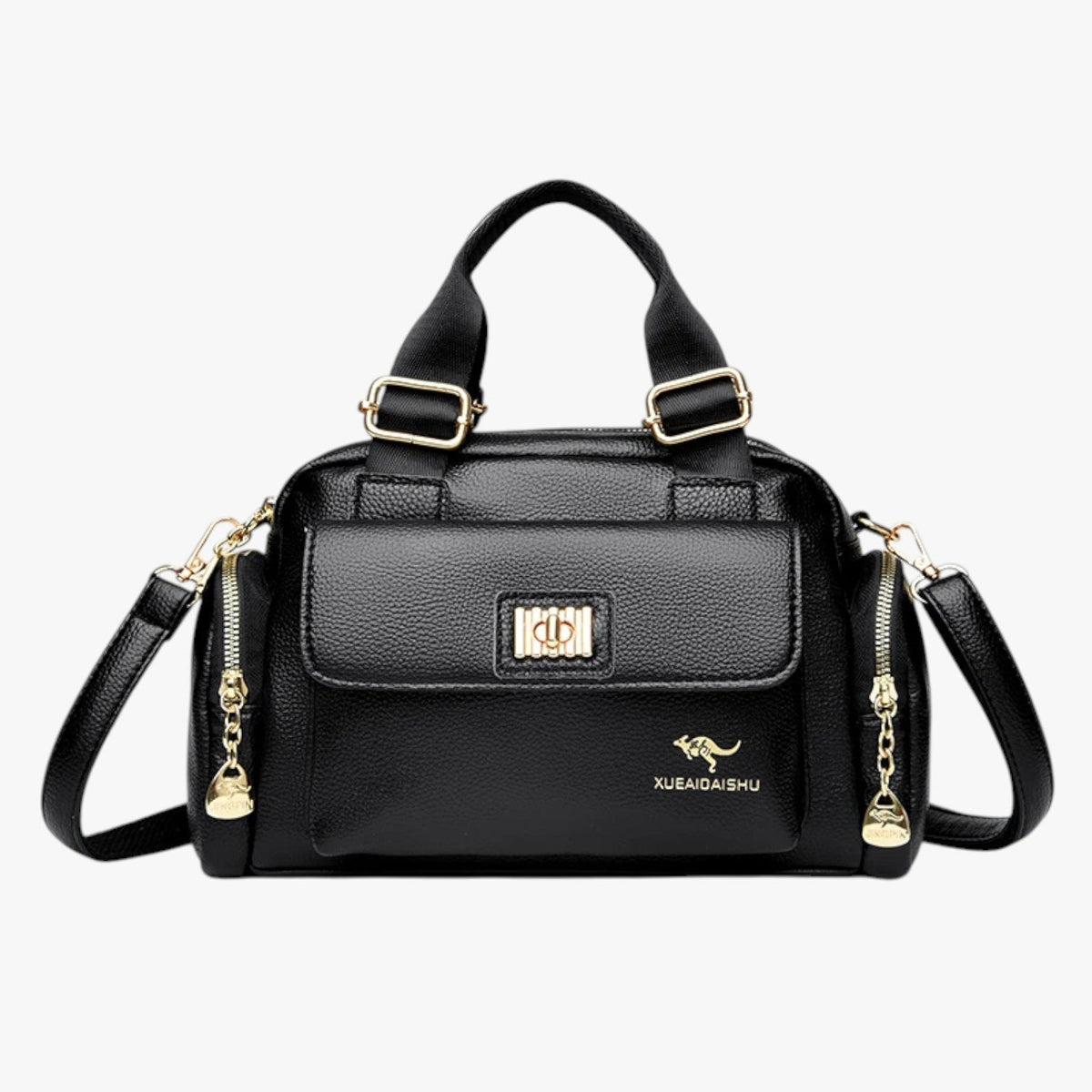 Multifunctional PU Leather Handbag with Organised Pockets