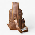 Sleek Full-Grain Leather Vintage-Style Everyday Bag