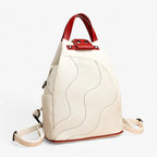 Elegant Secure Leather Backpack with Laptop Pocket