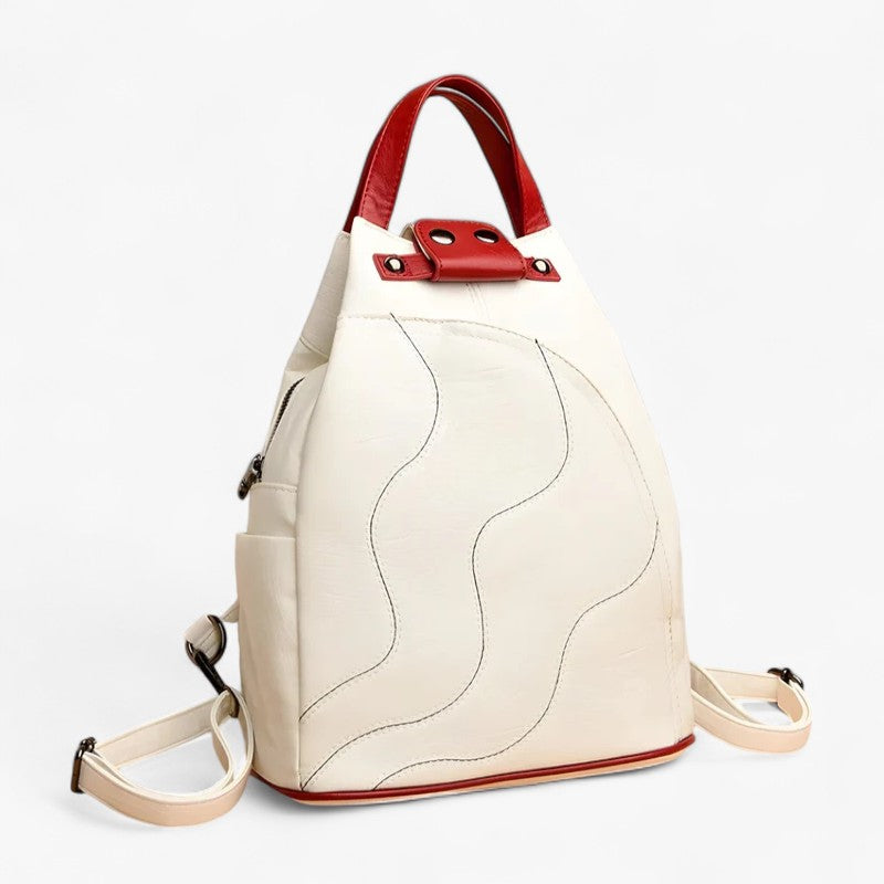 Elegant Secure Leather Backpack with Laptop Pocket