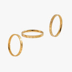 Gepolijste goudkleurige ring van 2 mm, smal profiel