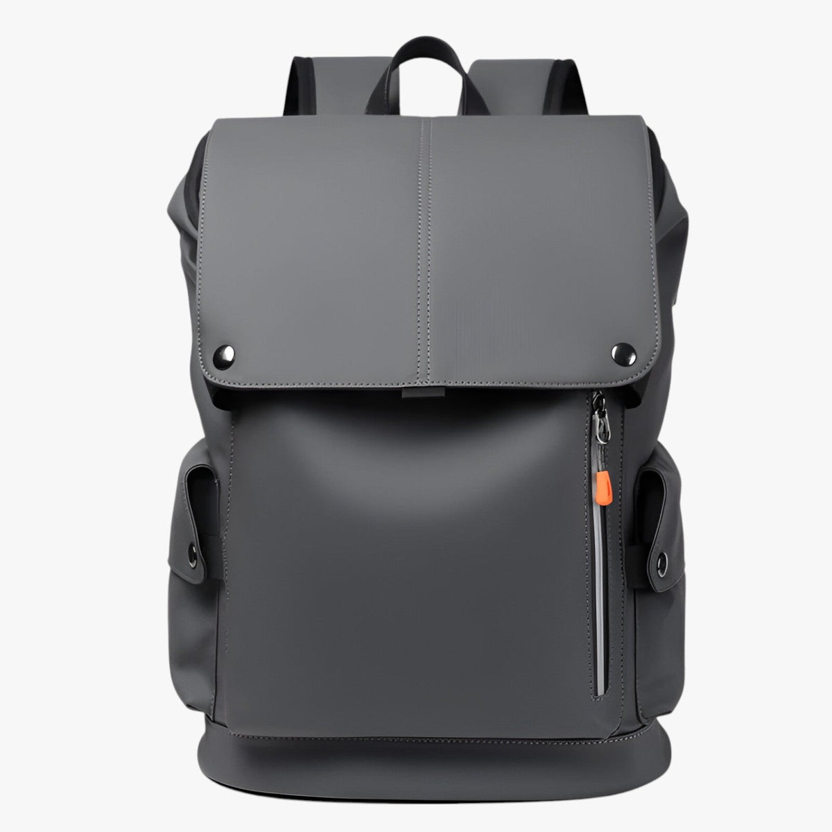Waterproof PU Leather Laptop Backpack with USB Charger Port