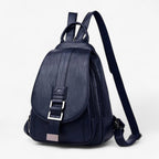 Elegant Soft Leather Backpack That Sits Evenly on Both Shoulders