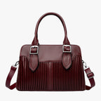 Soft PU Leather Three-Compartment Backpack