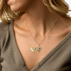 Heart Locket Necklace with Inner Photo Frame