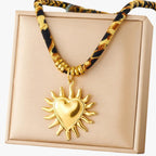 Leopard Charm Necklace with Gold-Tone Detailing