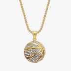 Ketting met basketbalhanger en strassbezetting