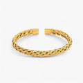 Open Cuff Bracelet in Gold-Tone Stainless Steel