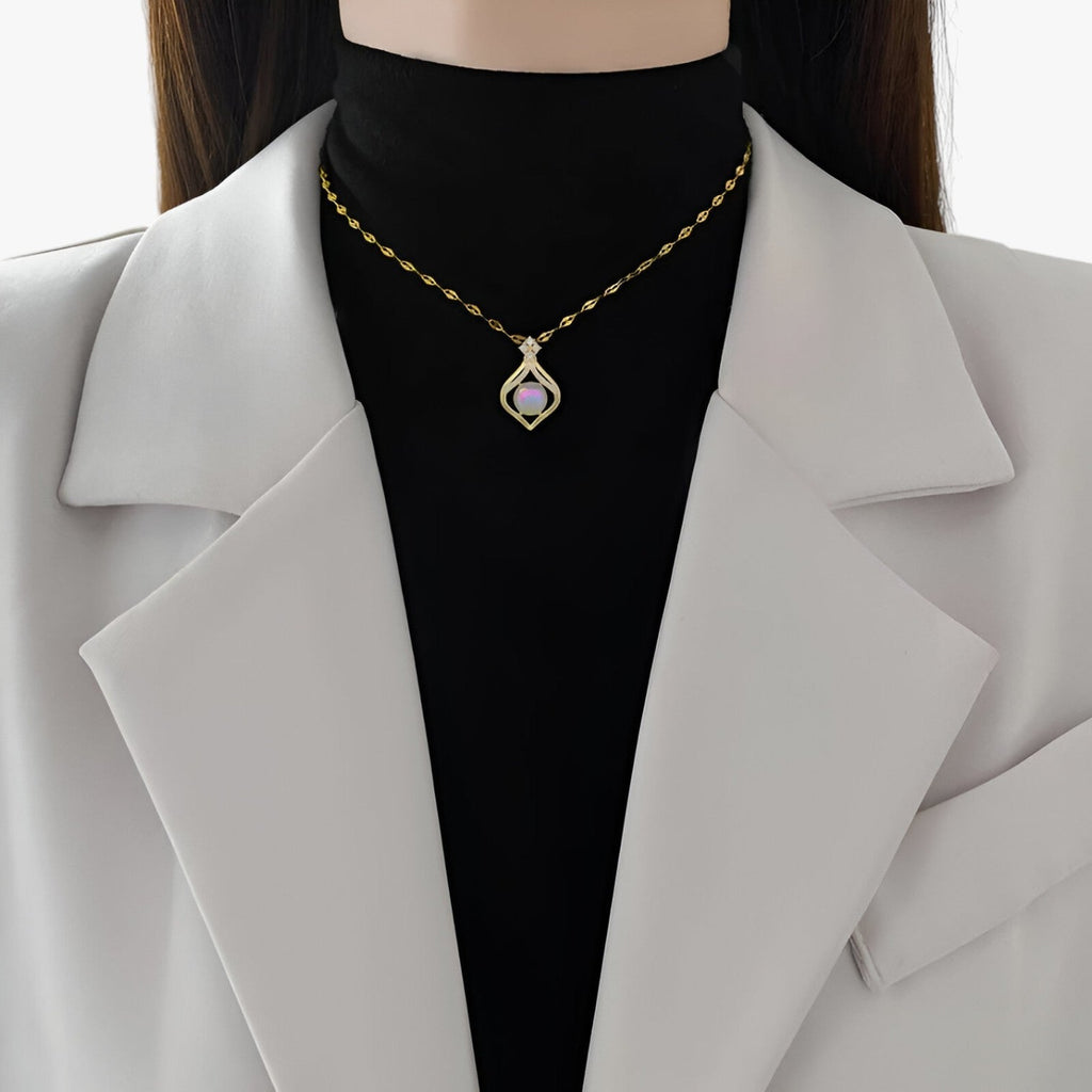 Parelketting met zeemeermin-geïnspireerde details