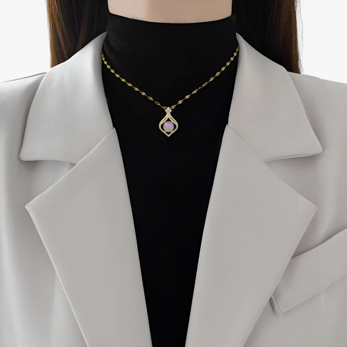 Parelketting met zeemeermin-geïnspireerde details