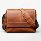 Timeless Durable Leather Messenger Shoulder Bag