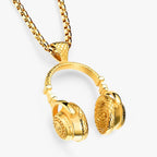 Headphone Pendant Necklace in Dark Finish