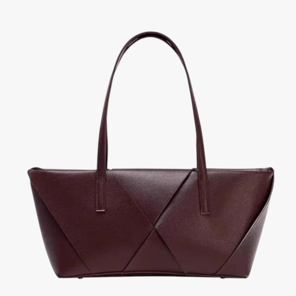 Structured Smooth Leather Minimalist Crossbody Bag