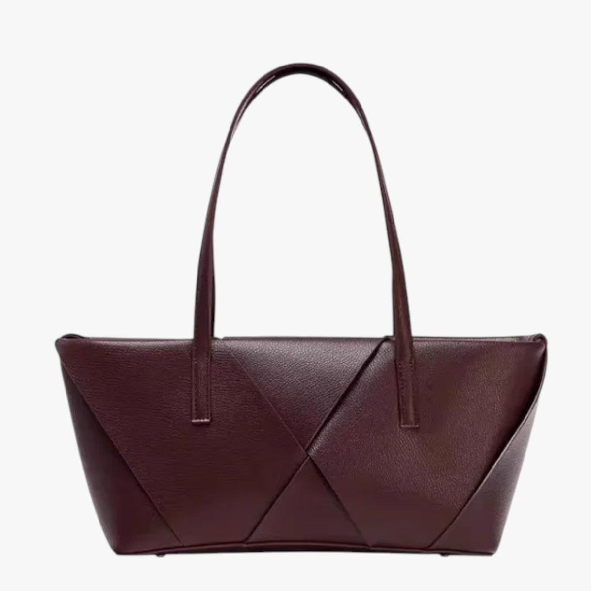 Structured Smooth Leather Minimalist Crossbody Bag