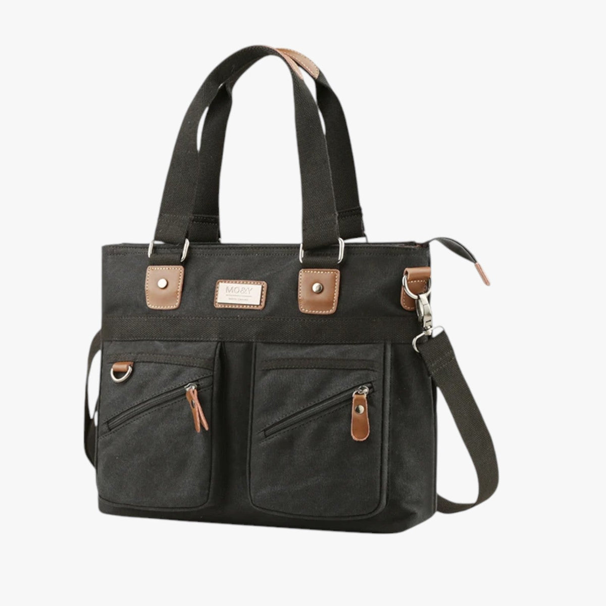 Sturdy Vintage Canvas Organised Work Shoulder Bag