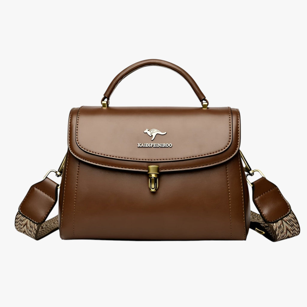 Smooth Leather Convertible Shoulder and Crossbody Bag