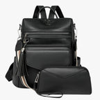 Elegant Soft Leather Backpack with Laptop Space
