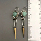 Ancient-Inspired Turquoise-Look Drop Earrings
