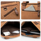 Sturdy Vintage Canvas Organised Work Shoulder Bag