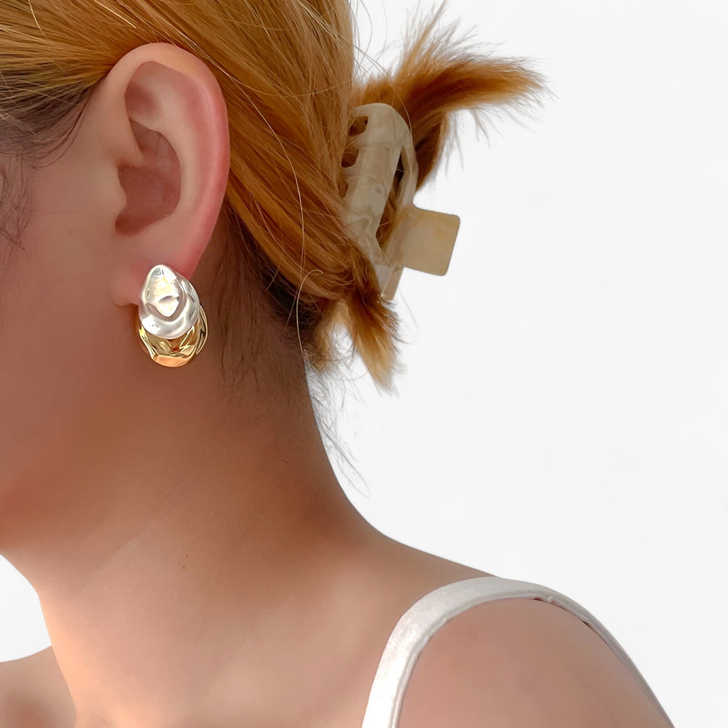 Back-to-Front Metal Earrings