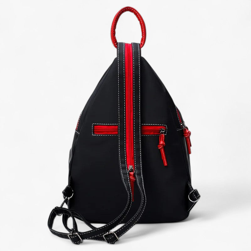 Waterproof Spacious Black Nylon School and Travel Backpack