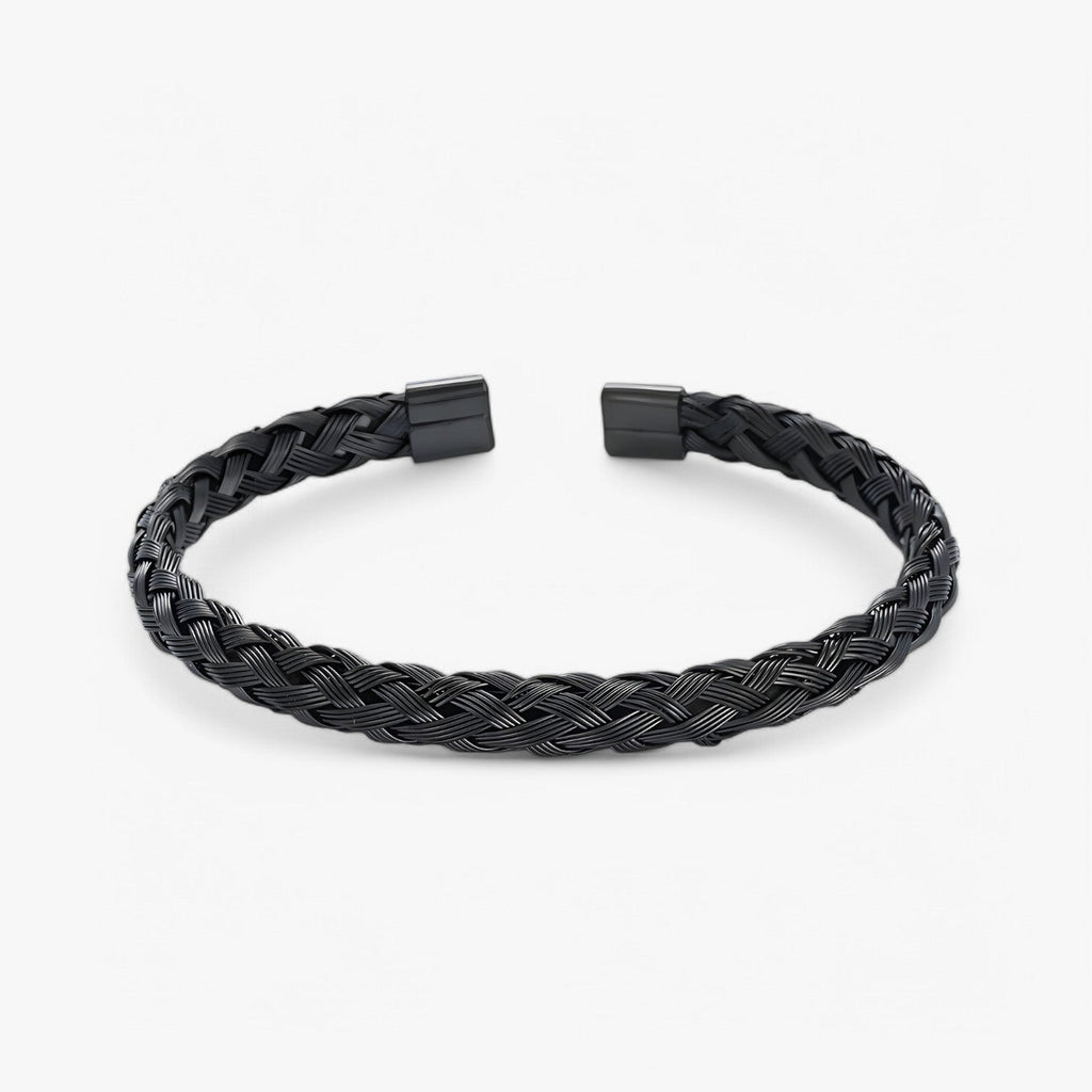 Open Cuff Bracelet in Gold-Tone Stainless Steel